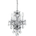 Traditional 4 Light Italian Crystal Chrome Mini Chandelier - Chandeliers