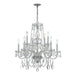Traditional Crystal 10 Light Clear Crystal Chrome Chandelier - Chandeliers
