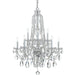 Traditional Crystal 10 Light Clear Crystal Polished Chrome Chandelier - Chandeliers