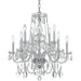Traditional Crystal 10 Light Swarovski Strass Crystal Polished Chrome Chandelier - Chandeliers