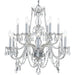 Traditional Crystal 12 Light Clear Spectra Crystal Polished Chrome Chandelier - Chandeliers