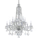 Traditional Crystal 12 Light Spectra Crystal Polished Chrome Chandelier - Chandeliers
