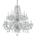 Traditional Crystal 16 Light Clear Swarovski Strass Crystal Polished Chrome Chandelier - Chandeliers
