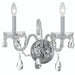 Traditional Crystal 2 Light Clear Crystal Polished Chrome Sconce - Wall Sconce