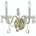 Traditional Crystal 2 Light Spectra Crystal Polished Brass Sconce - Wall Sconce