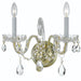 Traditional Crystal 2 Light Spectra Crystal Polished Brass Sconce - Wall Sconce