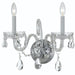 Traditional Crystal 2 Light Spectra Crystal Polished Chrome Sconce - Wall Sconce