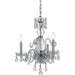 Traditional Crystal 3 Light Clear Crystal Polished Chrome Mini Chandelier - Chandeliers