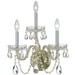 Traditional Crystal 3 Light Spectra Crystal Polished Brass Sconce - Wall Sconce