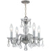 Traditional Crystal 4 Light Clear Crystal Polished Chrome Mini Chandelier - Chandeliers