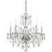Traditional Crystal 5 Light Crystal Polished Chrome Chandelier - Chandeliers