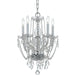 Traditional Crystal 5 Light Crystal Polished Chrome Mini Chandelier - Chandeliers