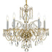 Traditional Crystal 5 Light Spectra Crystal Polished Brass Chandelier - Chandeliers