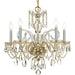 Traditional Crystal 5 Light Spectra Crystal Polished Brass Chandelier - Chandeliers