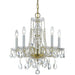Traditional Crystal 5 Light Spectra Crystal Polished Brass Mini Chandelier - Chandeliers