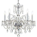Traditional Crystal 5 Light Swarovski Strass Crystal Polished Chrome Chandelier - Chandeliers