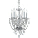 Traditional Crystal 5 Light Swarovski Strass Crystal Polished Chrome Mini Chandelier - Chandeliers