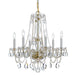Traditional Crystal 6 Light Crystal Polished Brass Chandelier - Chandeliers