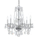 Traditional Crystal 6 Light Crystal Polished Chrome Chandelier I - Chandeliers