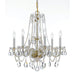 Traditional Crystal 6 Light Swarovski Strass Crystal Polished Brass Chandelier - Chandeliers