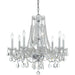 Traditional Crystal 8 Light Crystal Polished Chrome Chandelier - Chandeliers