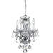 Traditional Crystal Swarovski Strass 4 Light Chrome Mini Chandelier - Chandeliers