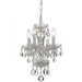Traditional Swarovski Strass Crystal 4 Light Wet White Mini Chandelier - Chandeliers