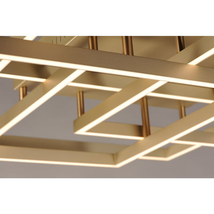 Traverse LED Champagne LED Entry Foyer Pendant - Pendants