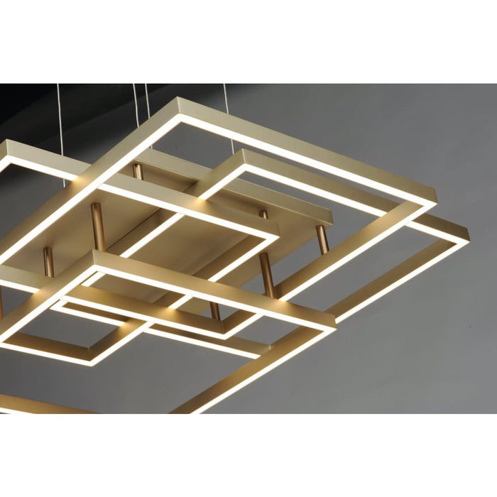 Traverse LED Champagne LED Entry Foyer Pendant - Pendants