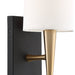 Trenton 1 Light Aged Antique Brass and Black Forged Wall Mount - Wall Sconces