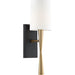 Trenton 1 Light Aged Antique Brass and Black Forged Wall Mount - Wall Sconce