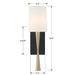 Trenton 1 Light Aged Antique Brass and Black Forged Wall Mount - Wall Sconces