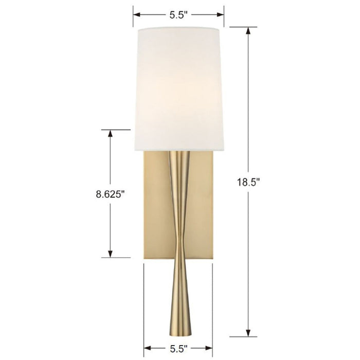 Trenton 1 Light Aged Brass Sconce - Wall Sconces