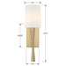 Trenton 1 Light Aged Brass Sconce - Wall Sconces