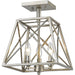 Tressle Antique Silver Semi-Flushmount | theLightShop
