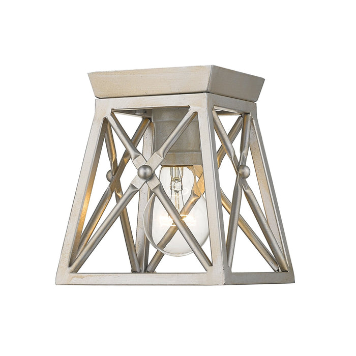 Trestle Antique Silver 1 Light Flushmount | theLightShop