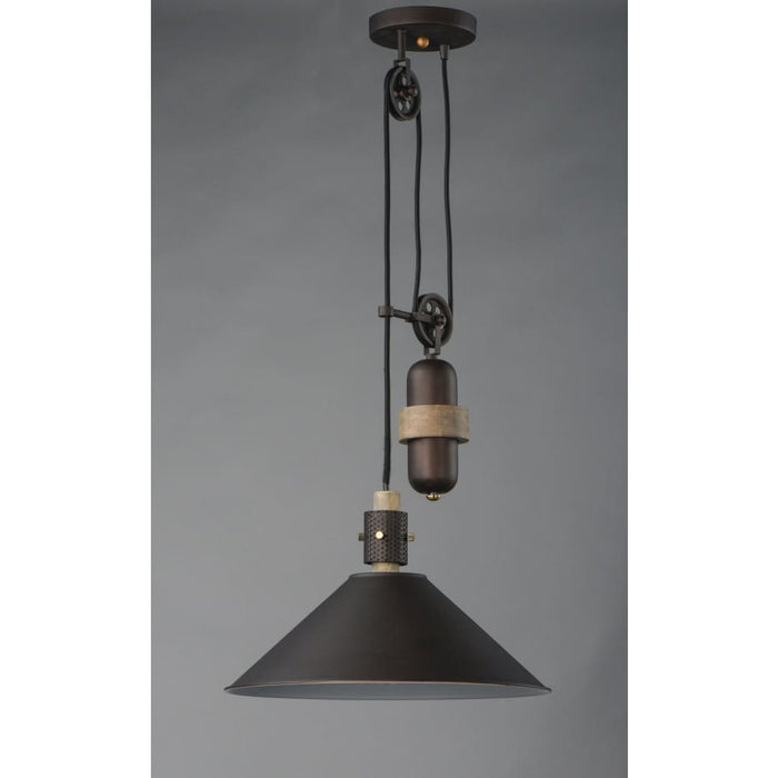 Tucson Oil Rubbed Bronze / Weathered Wood Single Pendant - Pendants