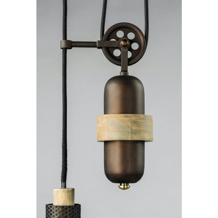 Tucson Oil Rubbed Bronze / Weathered Wood Single Pendant - Pendants