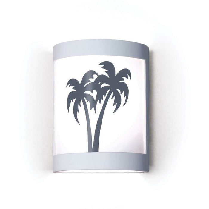 Twin Palms Satin White LED Wall Sconce - Wall Sconce
