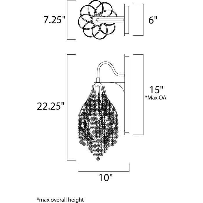 Twirl Golden Silver Wall Sconce - Wall Sconce