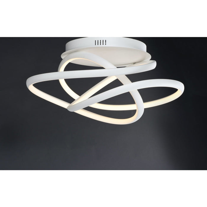 Twisted Matte White LED Flush Mount - Flushmounts