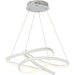 Twisted Matte White LED Single Pendant - Pendants