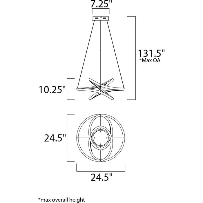Twisted Matte White LED Single Pendant - Pendants