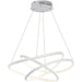 Twisted Matte White LED Single Pendant - Pendants