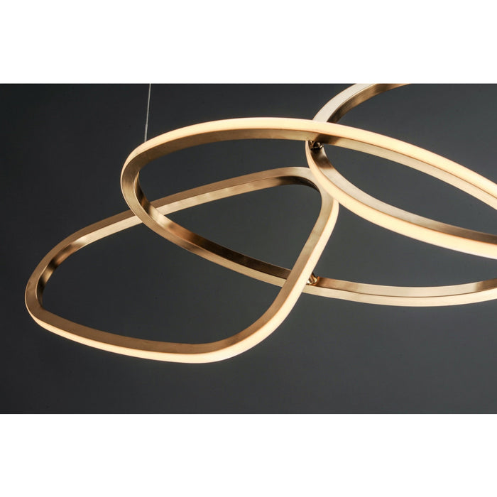 Unity Brushed Champagne LED Linear Pendant - Pendants