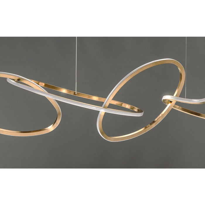 Unity Brushed Champagne LED Linear Pendant - Pendants