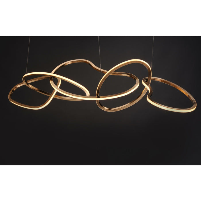 Unity Brushed Champagne LED Linear Pendant - Pendants