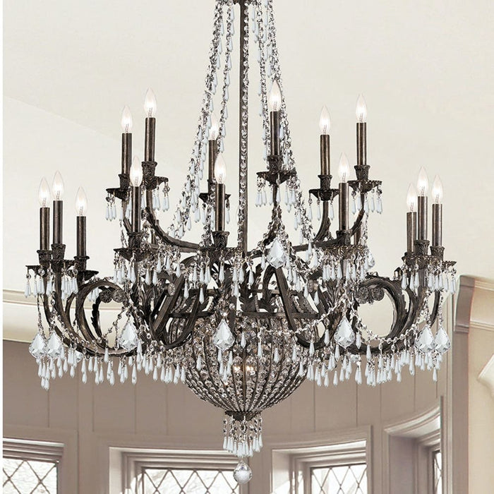 Vanderbilt 23 Light English Bronze Chandelier - Chandeliers