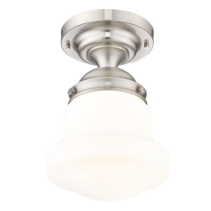 Vaughn Brushed Nickel 1 Light 15 Inch Semi-Flushmount Z-Lite 735F10-BN | theLightShop