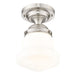Vaughn Brushed Nickel 1 Light 15 Inch Semi-Flushmount Z-Lite 735F10-BN | theLightShop